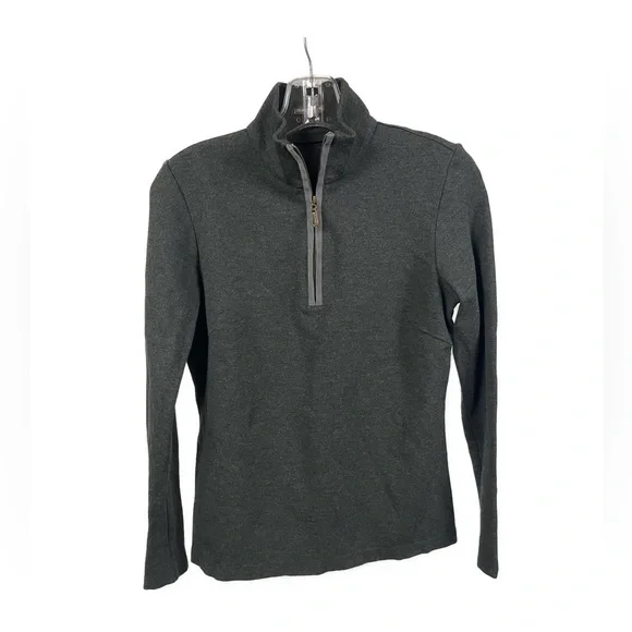 J. McLaughlin Women’s Claremont 1/4 Zip Dark Heather Gray Pull Over Sweater- XS - Picture 2 of 7